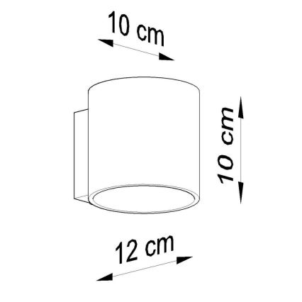 Nástenné bodové svietidlo ORBIS 1xG9/40W/230V betón