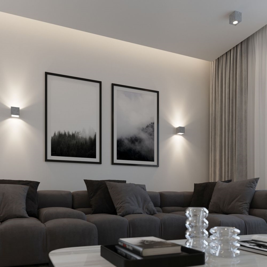 Sollux SL.0489 - Stropné svietidlo QUAD 1xGU10/40W/230V beton