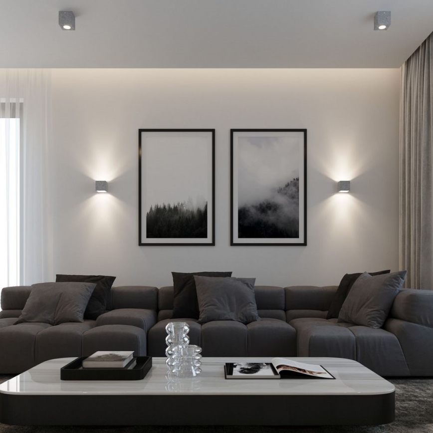 Sollux SL.0489 - Stropné svietidlo QUAD 1xGU10/40W/230V beton