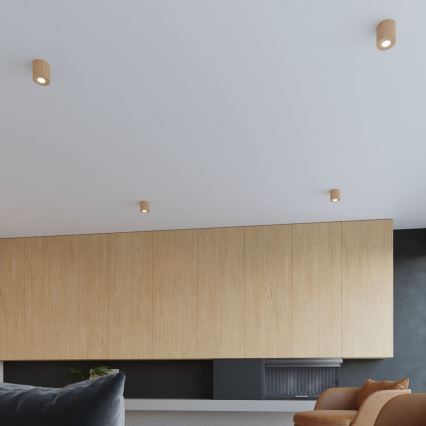 Sollux SL.0492 - Stropné svietidlo ORBIS 1xGU10/40W/230V drevo