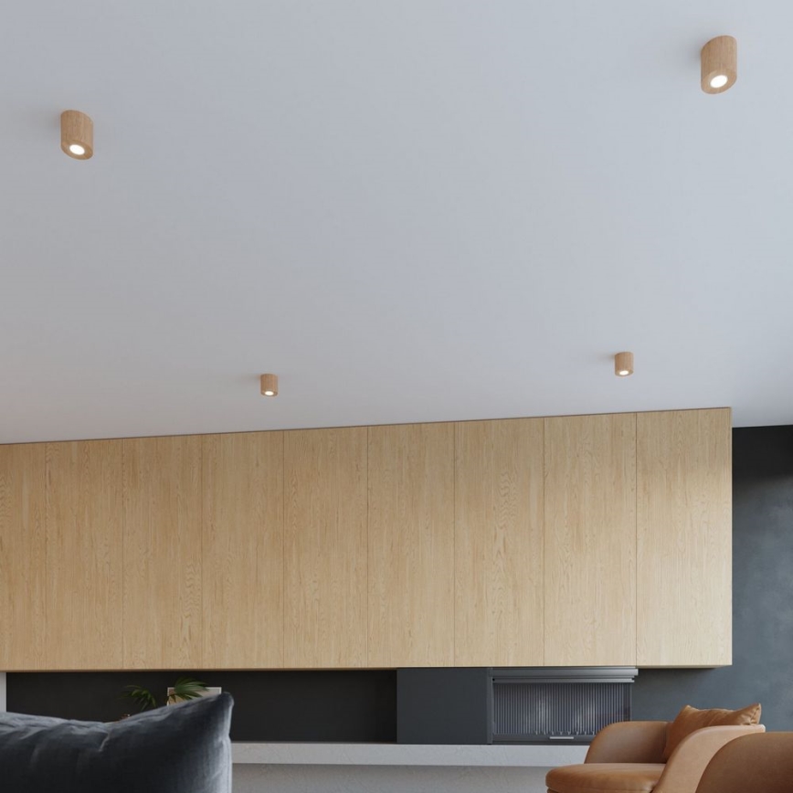 Sollux SL.0492 - Stropné svietidlo ORBIS 1xGU10/40W/230V drevo
