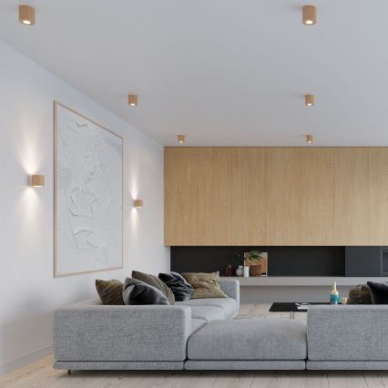 Sollux SL.0492 - Stropné svietidlo ORBIS 1xGU10/40W/230V drevo