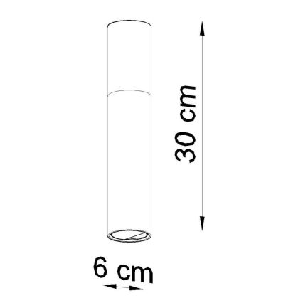 Stropné svietidlo PABLO 1xGU10/40W/230V čierna/buk