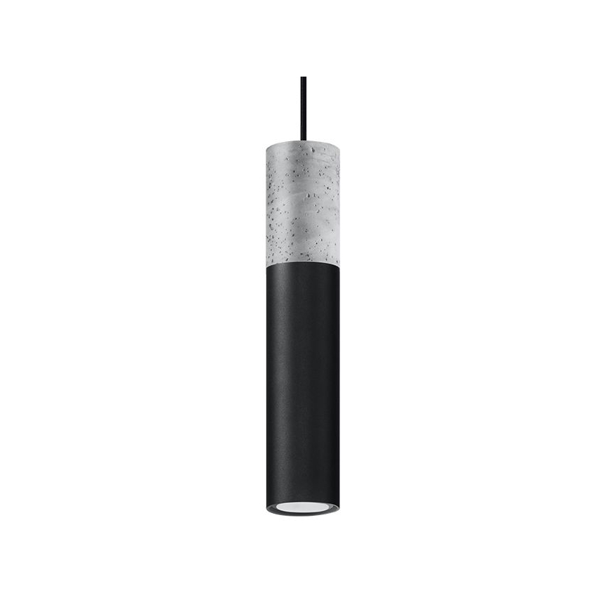 Luster na lanku BORGIO 1xGU10/40W/230V betón/kov čierna