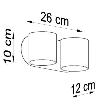 Nástenné bodové svietidlo ORBIS 2xG9/40W/230V čierna