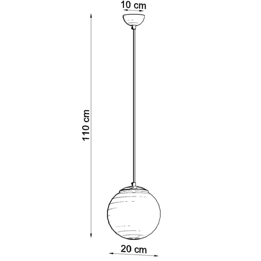 Závesný luster na lanku TOYA 1xE27/60W/230V pr. 20 cm biela/zlatá