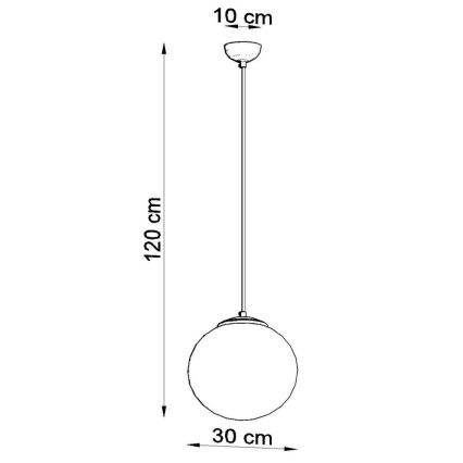 Závesný luster na lanku TOYA 1xE27/60W/230V priemer 30 cm biela/zlatá