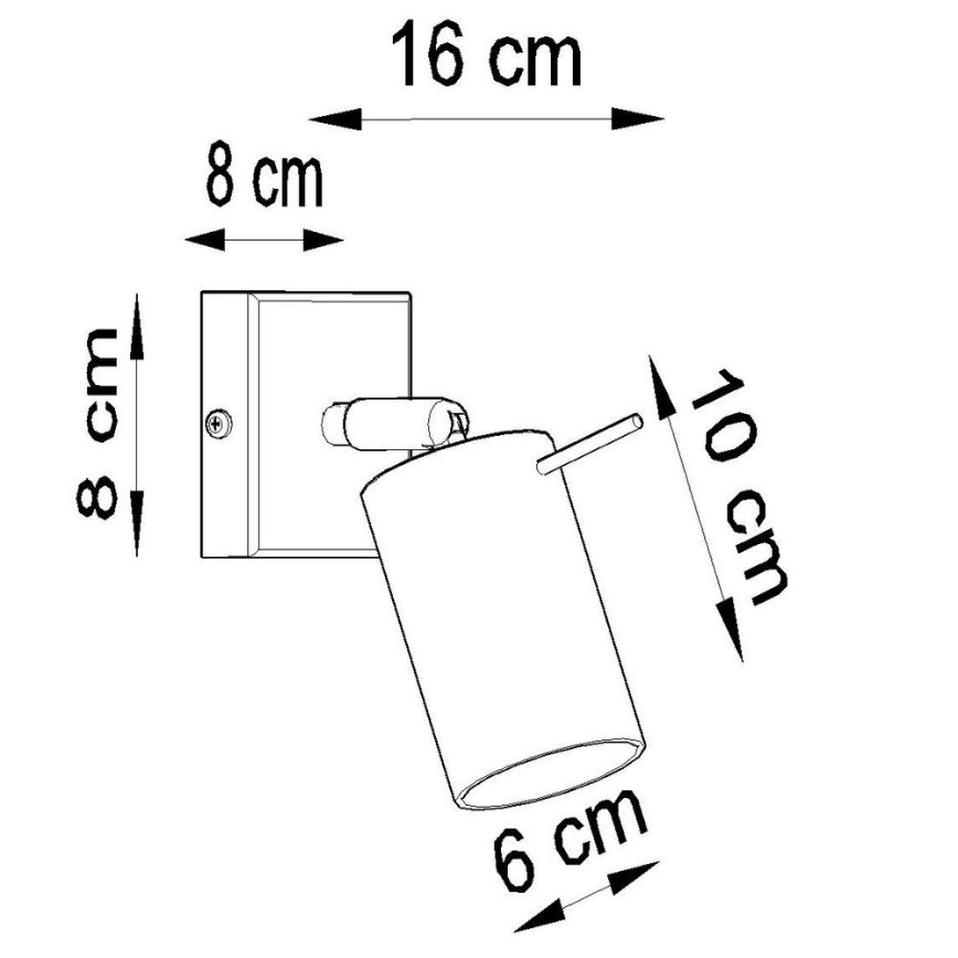 Nástenné bodové svietidlo RING 1xGU10/10W/230V