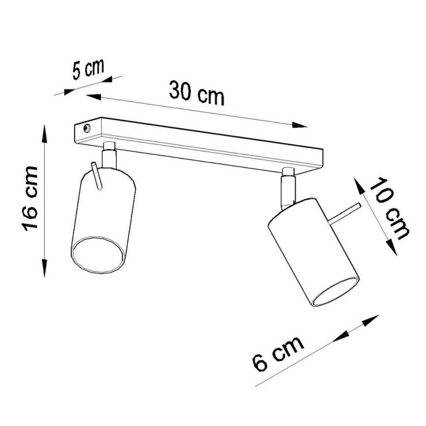 Bodové svietidlo RING 2xGU10/10W/230V