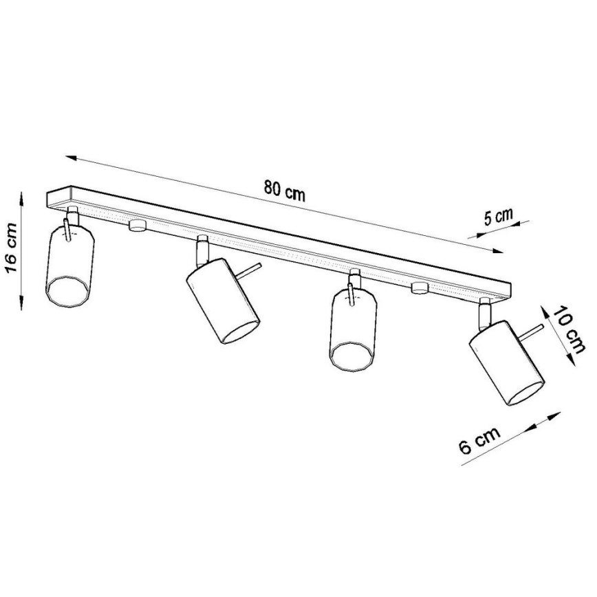 Bodové svietidlo RING 4xGU10/10W/230V