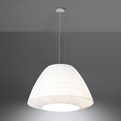 Luster na lanku BELLA 3xE27/60W/230V pr. 60 cm biela