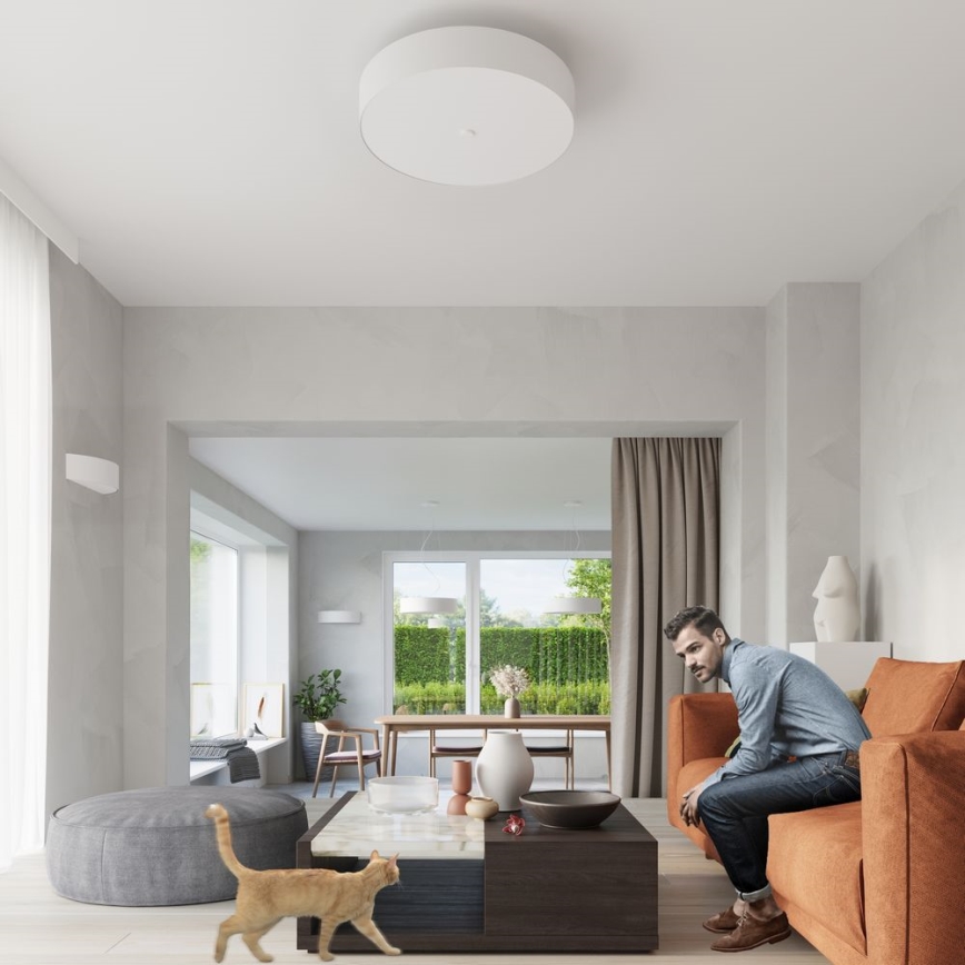 Stropné svietidlo SKALA 3xE27/60W/230V pr. 30 cm biela