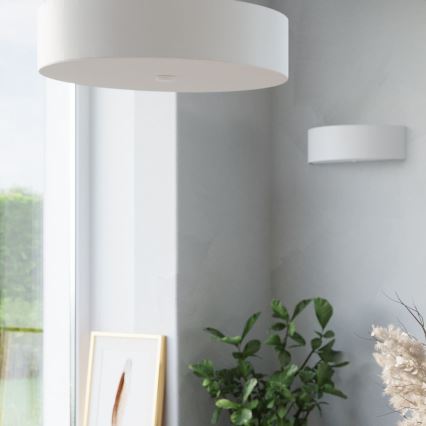Stropné svietidlo SKALA 3xE27/60W/230V pr. 30 cm biela