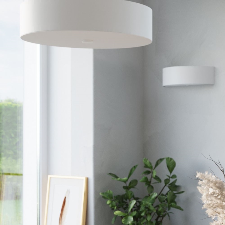 Stropné svietidlo SKALA 3xE27/60W/230V pr. 30 cm biela