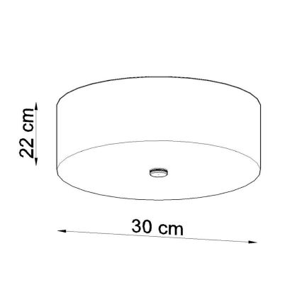 Stropné svietidlo SKALA 3xE27/60W/230V pr. 30 cm biela