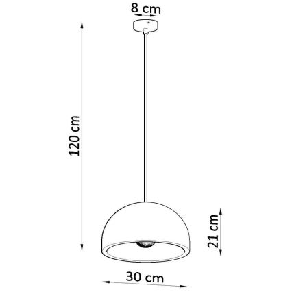 Luster na lanku PABLITO 1xE27/60W/230V betón