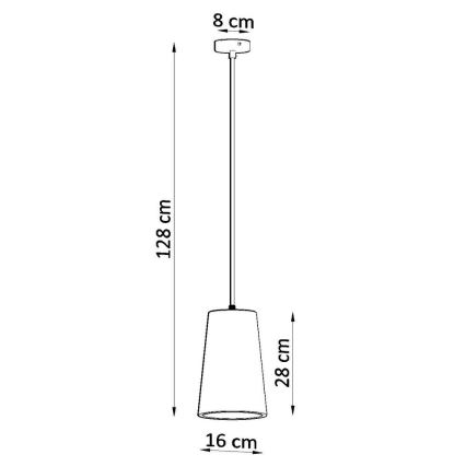 Luster na lanku GULCAN 1xE27/15W/230V