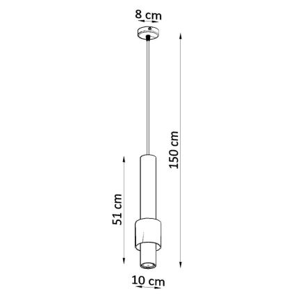 Luster na lanku SHIRAZ 1xGU10/40W/230V + 1xG9/40W/230V