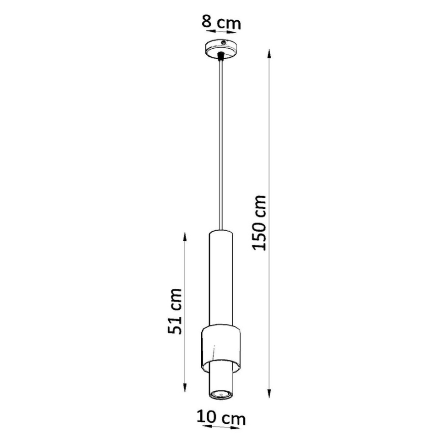 Luster na lanku SHIRAZ 1xGU10/40W/230V + 1xG9/40W/230V