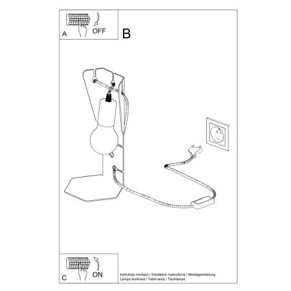 Stolná lampa ARBY 1xE27/60W/230V čierna