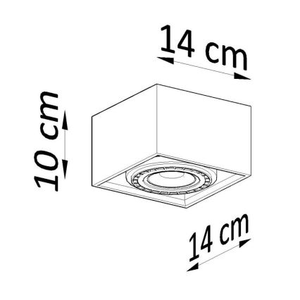 Stropné svietidlo QUATRO AR111 1xGU10/40W/230V buk