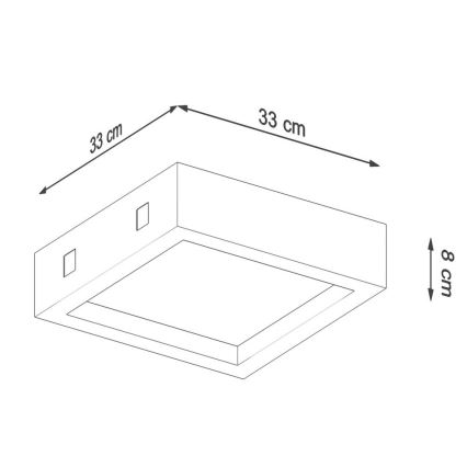 LED Stropné svietidlo RIZA LED/18W/230V betón