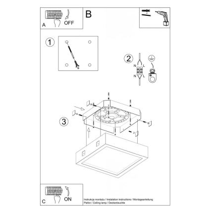 LED Stropné svietidlo RIZA LED/18W/230V betón