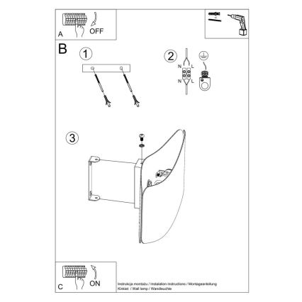 Nástenné svietidlo TILA 1xG9/40W/230V 30 cm biela