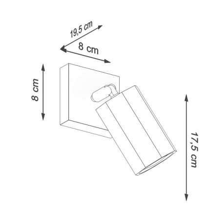 Nástenné bodové svietidlo ZEKE 1xGU10/40W/230V dub