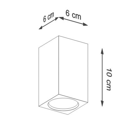 Bodové svietidlo KEKE 1xGU10/40W/230V 10 cm dub