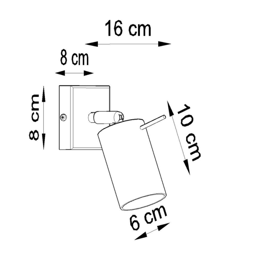 Nástenné bodové svietidlo RING 1xGU10/10W/230V čierna