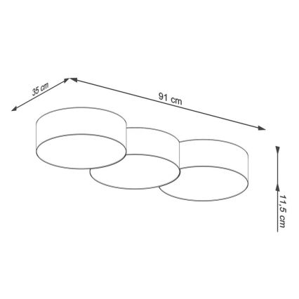 Stropné svietidlo CIRCLE 6xE27/60W/230V biela