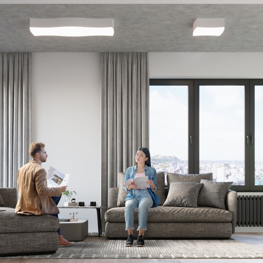 Stropné svietidlo SQUARE 2xE27/60W/230V biela