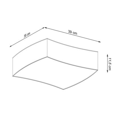 Stropné svietidlo SQUARE 2xE27/60W/230V biela