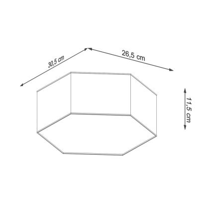 Stropné svietidlo SUNDE 2xE27/60W/230V 11,5 cm čierna