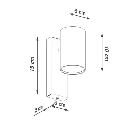 Nástenné svietidlo UTTI 1xGU10/40W/230V čierna