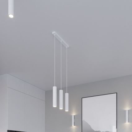 Luster na lanku LAGOS 3xGU10/10W/230V biela