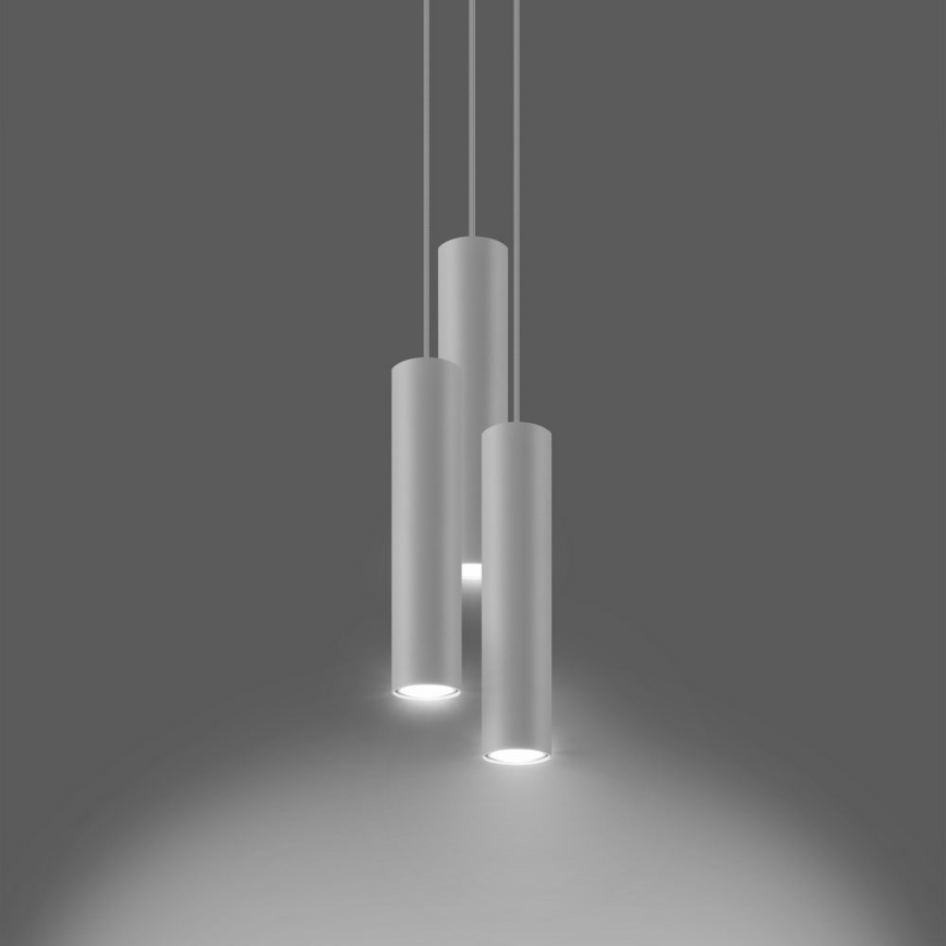 Luster na lanku LAGOS 3xGU10/10W/230V biela