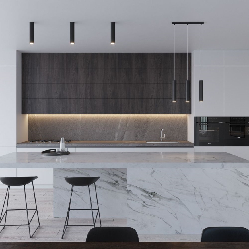 Luster na lanku LAGOS 3xGU10/10W/230V čierna