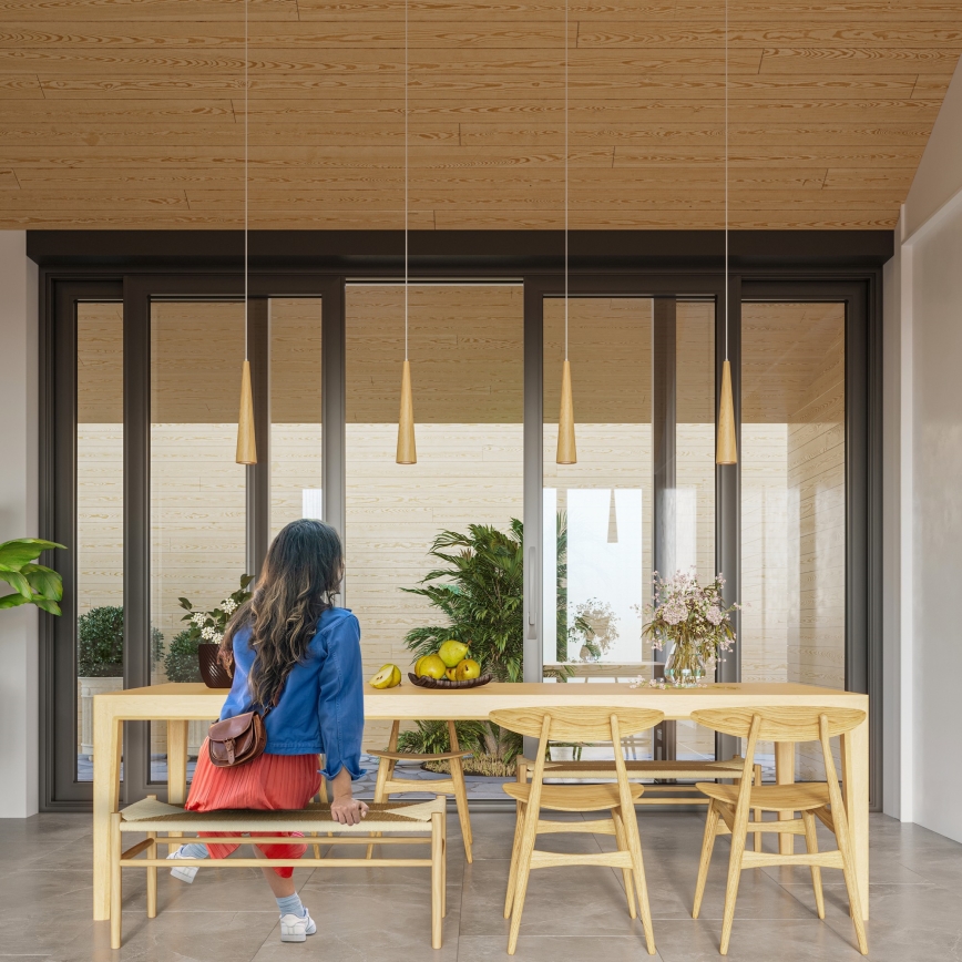 Závesný luster na lanku SULA 1xGU10/10W/230V, priemer 8 cm, béžový