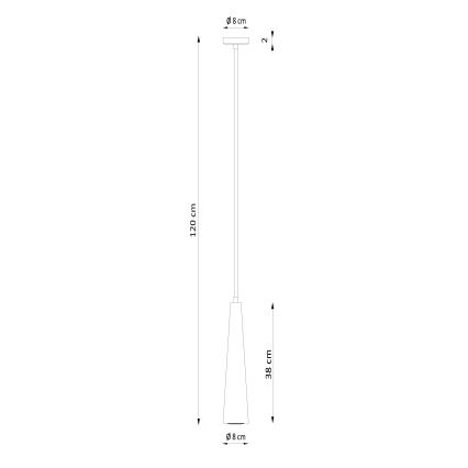 Závesný luster na lanku SULA 1xGU10/10W/230V, priemer 8 cm, béžový