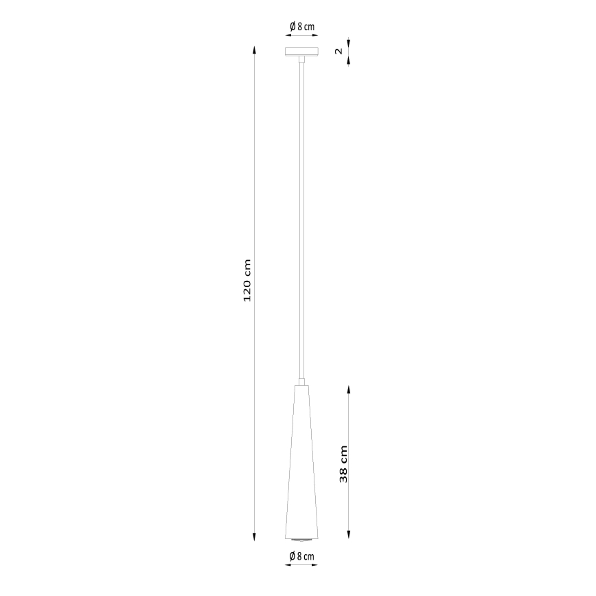 Závesný luster na lanku SULA 1xGU10/10W/230V, priemer 8 cm, béžový
