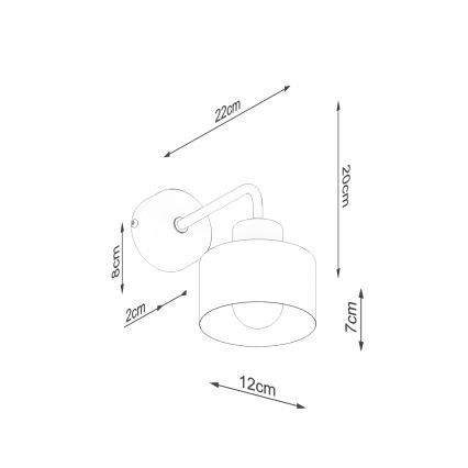 Nástenná lampa SAVAR 1xE27/60W/230V čierna