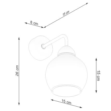 Nástenná lampa ALINO 1xE27/60W/230V čierna