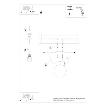 Stropné svietidlo YOLI 1xG9/12W/230V biela