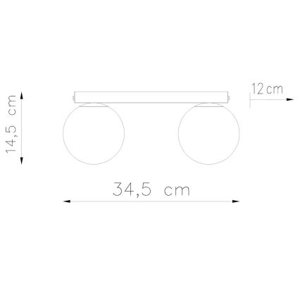 Stropné svietidlo YOLI 2xG9/12W/230V biela