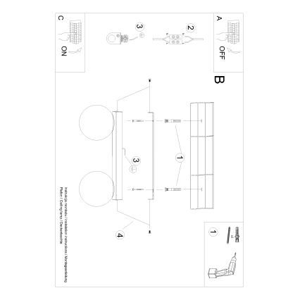 Stropné svietidlo YOLI 2xG9/12W/230V biela