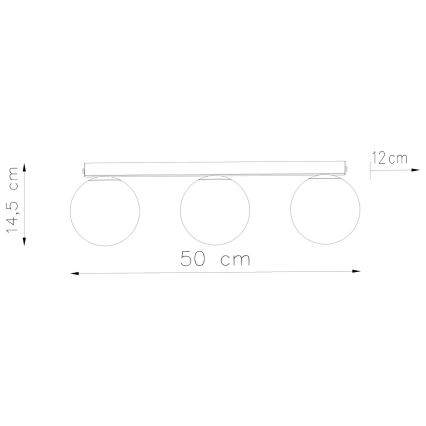 Stropné svietidlo YOLI 3xG9/12W/230V biela