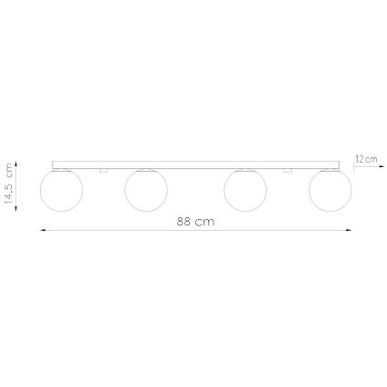 Stropné svietidlo YOLI 4xG9/12W/230V biela