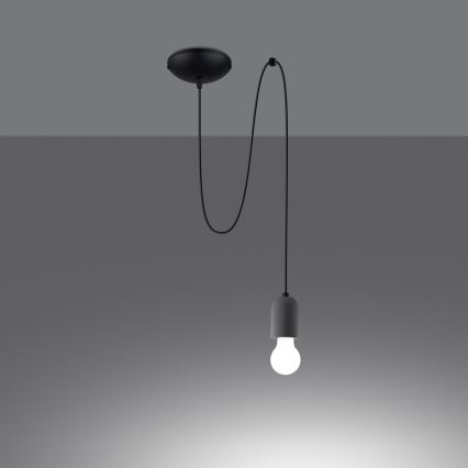 Luster na lanku NESO 1xE27/15W/230V pavúk betón